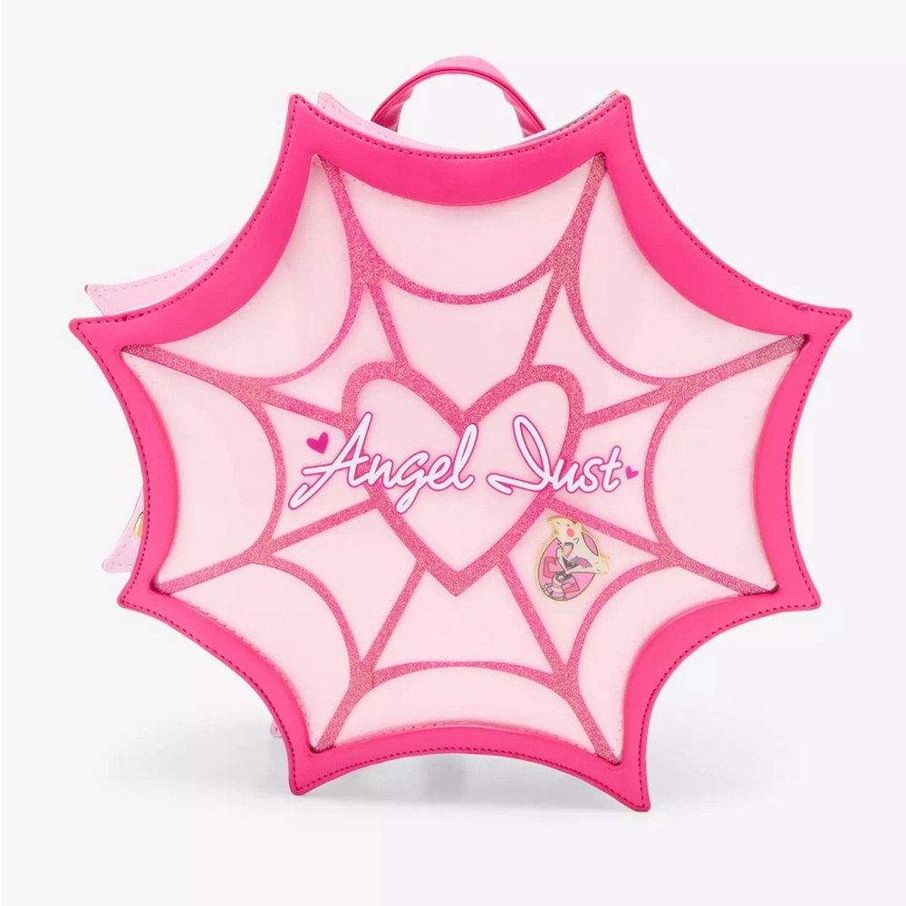 Hazbin Hotel Angel Dust Spiderweb Pin Collector Mini Backpack Hot Topic